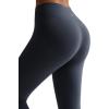 image:imageRUNNING GIRL No Front Seam Leggings for Women 25 Inseam High Waisted Seamless Buttery Soft Yoga PantsDeep Grey