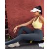image:imageRUNNING GIRL No Front Seam Leggings for Women 25 Inseam High Waisted Seamless Buttery Soft Yoga PantsDeep Grey