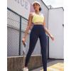 image:imageRUNNING GIRL No Front Seam Leggings for Women 25 Inseam High Waisted Seamless Buttery Soft Yoga PantsNavy Blue