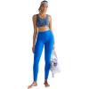 image:imageRUNNING GIRL No Front Seam Leggings for Women 25 Inseam High Waisted Seamless Buttery Soft Yoga PantsSparkle Blue