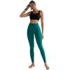 image:imageRUNNING GIRL No Front Seam Leggings for Women 25 Inseam High Waisted Seamless Buttery Soft Yoga PantsTeal