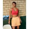 image:imageRUNNING GIRL Sports Bra for WomenAdjustable Strappy Running High Impact Sports Bra with Sewn in PadsAdeep Red