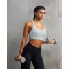 image:imageRUNNING GIRL Sports Bra for WomenAdjustable Strappy Running High Impact Sports Bra with Sewn in PadsAgrey
