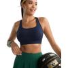 image:imageRUNNING GIRL Sports Bra for WomenAdjustable Strappy Running High Impact Sports Bra with Sewn in PadsAnavy Blue