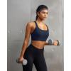 image:imageRUNNING GIRL Sports Bra for WomenAdjustable Strappy Running High Impact Sports Bra with Sewn in PadsAnavy Blue