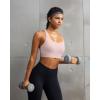 image:imageRUNNING GIRL Sports Bra for WomenAdjustable Strappy Running High Impact Sports Bra with Sewn in PadsApink