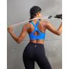 image:imageRUNNING GIRL Sports Bra for WomenAdjustable Strappy Running High Impact Sports Bra with Sewn in PadsAsparkle Blue