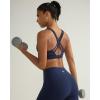 image:imageRUNNING GIRL Sports Bras for Women High ImpactAdjustable Strappy Back Molded Cup High Support Sports Bra with Sewn in PadsNavy Blue