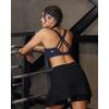 image:imageRUNNING GIRL Sports Bras for Women High ImpactAdjustable Strappy Back Molded Cup High Support Sports Bra with Sewn in PadsNavy Blue
