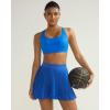 image:imageRUNNING GIRL Sports Bras for Women High ImpactAdjustable Strappy Back Molded Cup High Support Sports Bra with Sewn in PadsSparkle Blue