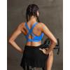 image:imageRUNNING GIRL Sports Bras for Women High ImpactAdjustable Strappy Back Molded Cup High Support Sports Bra with Sewn in PadsSparkle Blue
