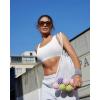 image:imageRUNNING GIRL Sports Bras for Women High ImpactAdjustable Strappy Back Molded Cup High Support Sports Bra with Sewn in PadsWhite