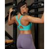 image:imageRUNNING GIRL Sports Bras for Women High Support Adjustable Straps High Impact Racerback Bra with Hook Closure Molded CupBright Green