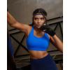 image:imageRUNNING GIRL Sports Bras for Women High Support Adjustable Straps High Impact Racerback Bra with Hook Closure Molded CupCerulean Blue