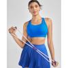 image:imageRUNNING GIRL Sports Bras for Women High Support Adjustable Straps High Impact Racerback Bra with Hook Closure Molded CupCerulean Blue