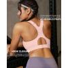 image:imageRUNNING GIRL Sports Bras for Women High Support Adjustable Straps High Impact Racerback Bra with Hook Closure Molded CupFlush Pink