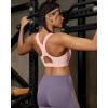image:imageRUNNING GIRL Sports Bras for Women High Support Adjustable Straps High Impact Racerback Bra with Hook Closure Molded CupFlush Pink