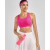 image:imageRUNNING GIRL Sports Bras for Women High Support Adjustable Straps High Impact Racerback Bra with Hook Closure Molded CupHot Pink
