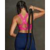 image:imageRUNNING GIRL Sports Bras for Women High Support Adjustable Straps High Impact Racerback Bra with Hook Closure Molded CupHot Pink
