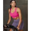 image:imageRUNNING GIRL Sports Bras for Women High Support Adjustable Straps High Impact Racerback Bra with Hook Closure Molded CupHot Pink