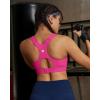 image:imageRUNNING GIRL Sports Bras for Women High Support Adjustable Straps High Impact Racerback Bra with Hook Closure Molded CupHot Pink