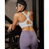 image:imageRUNNING GIRL Sports Bras for Women High Support Adjustable Straps High Impact Racerback Bra with Hook Closure Molded CupIcy Grey