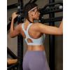 image:imageRUNNING GIRL Sports Bras for Women High Support Adjustable Straps High Impact Racerback Bra with Hook Closure Molded CupIcy Grey