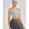 image:imageRUNNING GIRL Sports Bras for Women High Support Adjustable Straps High Impact Racerback Bra with Hook Closure Molded CupIcy Grey