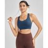 image:imageRUNNING GIRL Sports Bras for Women High Support Adjustable Straps High Impact Racerback Bra with Hook Closure Molded CupNavy