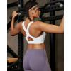 image:imageRUNNING GIRL Sports Bras for Women High Support Adjustable Straps High Impact Racerback Bra with Hook Closure Molded CupWhite