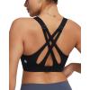 image:imageRUNNING GIRL Sports Bras for Women High Support Adjustable Straps High Impact Sports Bras with Sewn in Pads Running BraBlack