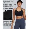 image:imageRUNNING GIRL Sports Bras for Women High Support Adjustable Straps High Impact Sports Bras with Sewn in Pads Running BraBlack