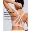 image:imageRUNNING GIRL Sports Bras for Women High Support Adjustable Straps High Impact Sports Bras with Sewn in Pads Running BraPink Peony