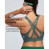 image:imageRUNNING GIRL Sports Bras for Women High Support Adjustable Straps High Impact Sports Bras with Sewn in Pads Running BraSage Green