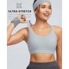 image:imageRUNNING GIRL Sports Bras for Women High Support Adjustable Straps High Impact Sports Bras with Sewn in Pads Running BraSilver Grey