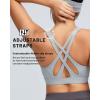 image:imageRUNNING GIRL Sports Bras for Women High Support Adjustable Straps High Impact Sports Bras with Sewn in Pads Running BraSilver Grey
