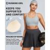 image:imageRUNNING GIRL Sports Bras for Women High Support Adjustable Straps High Impact Sports Bras with Sewn in Pads Running BraSilver Grey