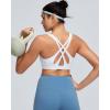image:imageRUNNING GIRL Sports Bras for Women High Support Adjustable Straps High Impact Sports Bras with Sewn in Pads Running BraWhite