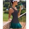 image:imageRUNNING GIRL Workout Tops for WomenStrappy Back White Tank Tops with Built in Bras Camisole Yoga Crop Top PaddedAdark Grey