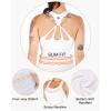 image:imageRUNNING GIRL Workout Tops for WomenStrappy Back White Tank Tops with Built in Bras Camisole Yoga Crop Top PaddedDwhite