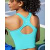 image:imageRUNNING GIRL Workout Tops for WomenStrappy Back White Tank Tops with Built in Bras Camisole Yoga Crop Top PaddedYbright Green