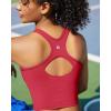 image:imageRUNNING GIRL Workout Tops for WomenStrappy Back White Tank Tops with Built in Bras Camisole Yoga Crop Top PaddedYwinedred