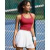 image:imageRUNNING GIRL Workout Tops for WomenStrappy Back White Tank Tops with Built in Bras Camisole Yoga Crop Top PaddedYwinedred