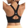 image:imageRUNNING GIRL Sports Bra for WomenAdjustable Strappy Running High Impact Sports Bra with Sewn in PadsAblack