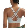 image:imageRUNNING GIRL Sports Bras for Women High ImpactAdjustable Strappy Back Molded Cup High Support Sports Bra with Sewn in PadsGrey