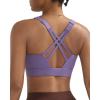 image:imageRUNNING GIRL Sports Bras for Women High ImpactAdjustable Strappy Back Molded Cup High Support Sports Bra with Sewn in PadsMisty Purple