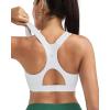 image:imageRUNNING GIRL Sports Bras for Women High Support Adjustable Straps High Impact Racerback Bra with Hook Closure Molded CupWhite