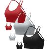 image:imageRUNNING GIRL Sports Bras for WomenSexy Crisscross Back Seamless Padded Sports Bra Medium Support with Removable PadsAblackdeep Redlight Grey