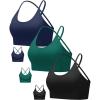 image:imageRUNNING GIRL Sports Bras for WomenSexy Crisscross Back Seamless Padded Sports Bra Medium Support with Removable PadsAblacknavyteal