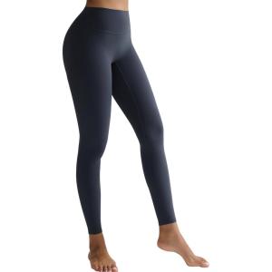 image:imageRUNNING GIRL No Front Seam Leggings for Women 25 Inseam High Waisted Seamless Buttery Soft Yoga PantsDeep Grey
